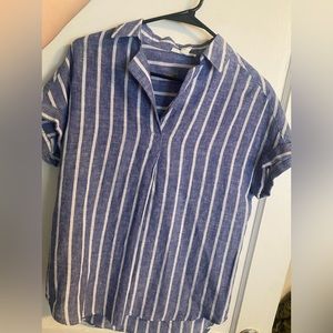 Blue And White Striped Tee